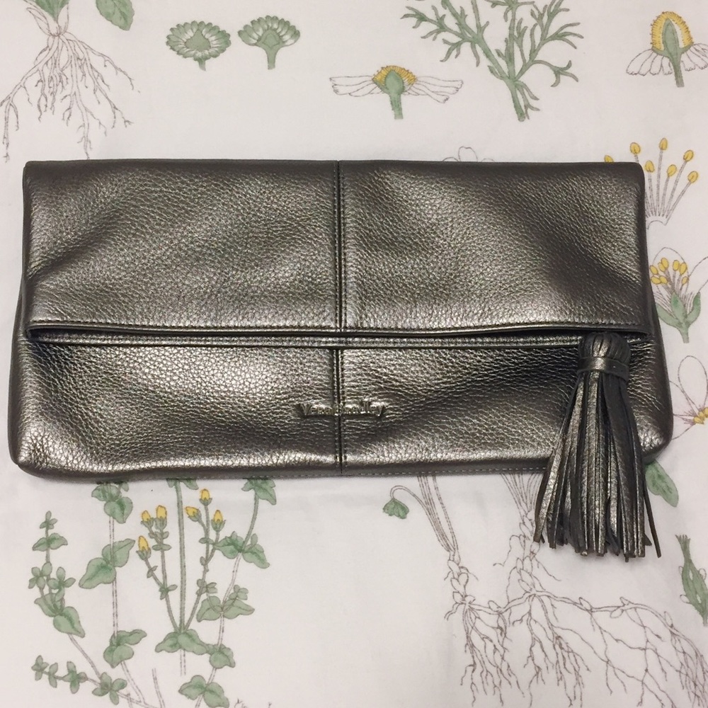 Elise Vera Bradley Silver Clutch NWT